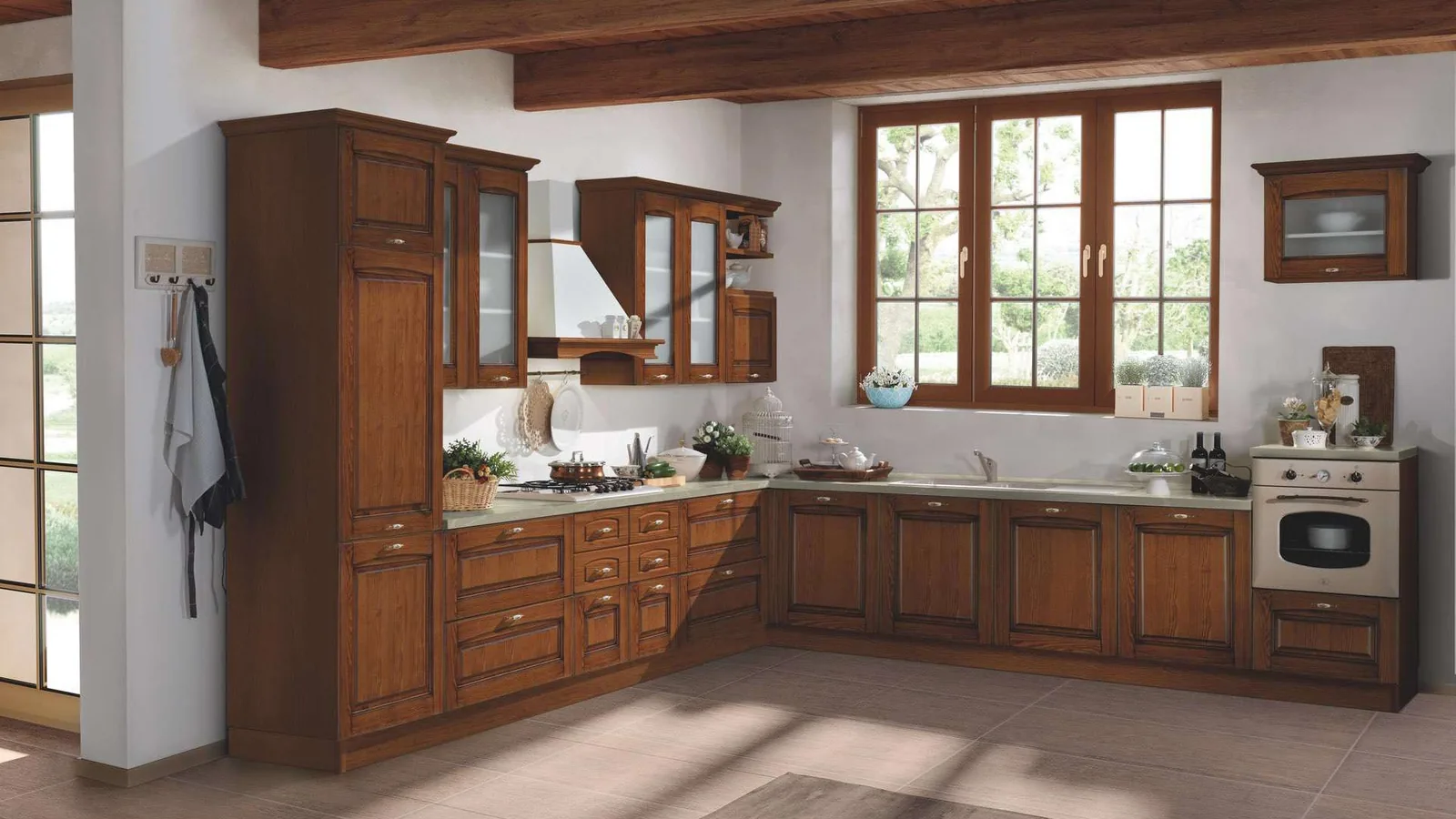 Cucina classica Bea di Netcucine con ante a telaio 3
